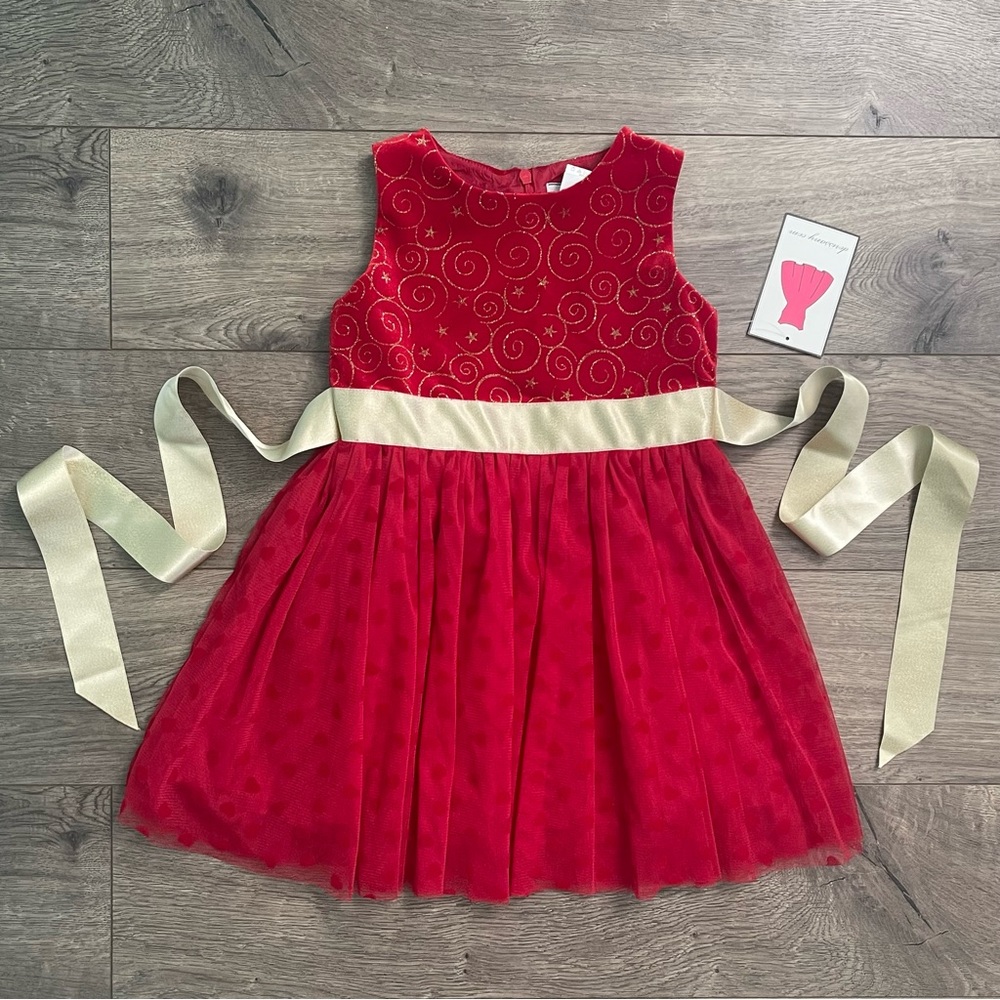 NWT Dorissa Red Velour 2T Holiday Tulle Dress